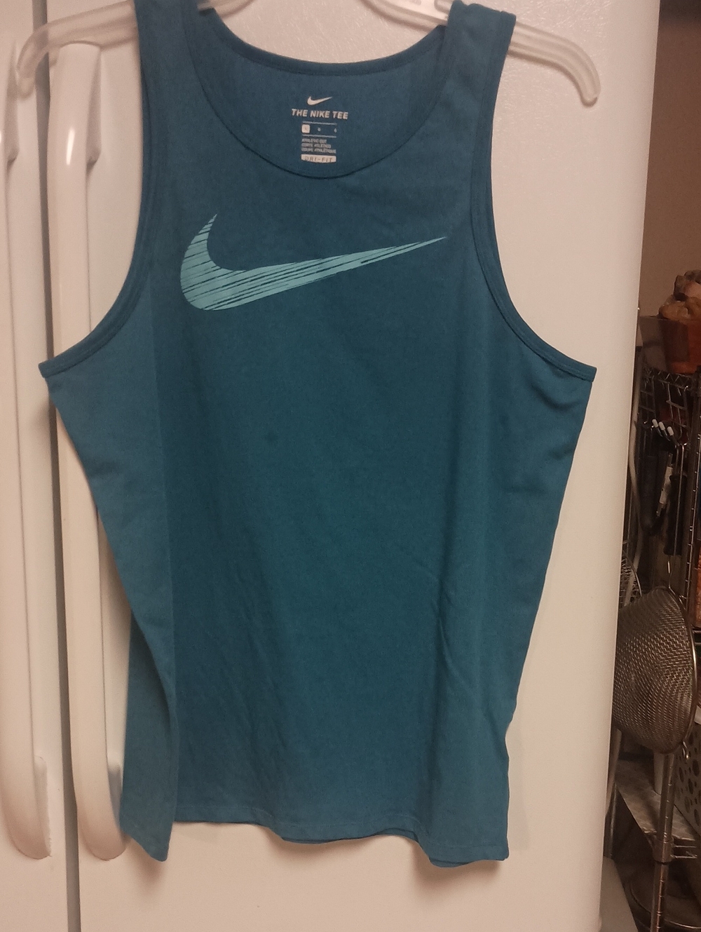 Nike Teal Tank Top with Light Teal Swoosh Women's Size L